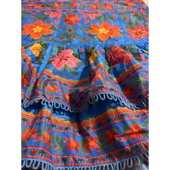 FARM Rio Blue Tropical Tapestry Mini Skirt NWT SZ XL - Picture 9 of 16